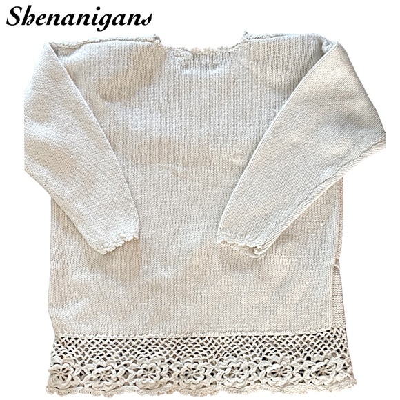 Shenanigans Knitted Pattern Pullover Sweater Size L - Picture 2 of 5